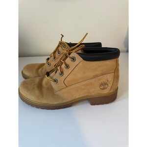Timberland Nellie Double Waterproof Chukka Boots Wheat Nubuck Leather Size 9M
